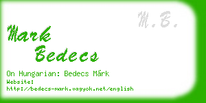 mark bedecs business card
